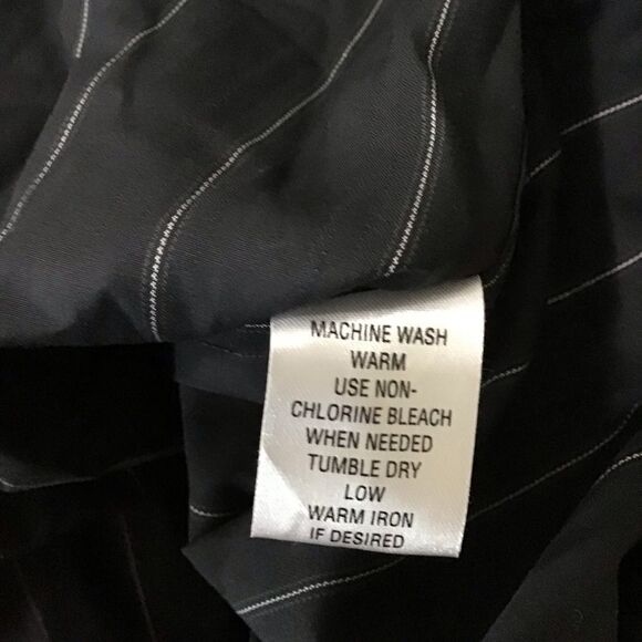 Roundtree & Yorke Tall Man Men's 3XT Black Striped Shirt - Picture 5 of 5